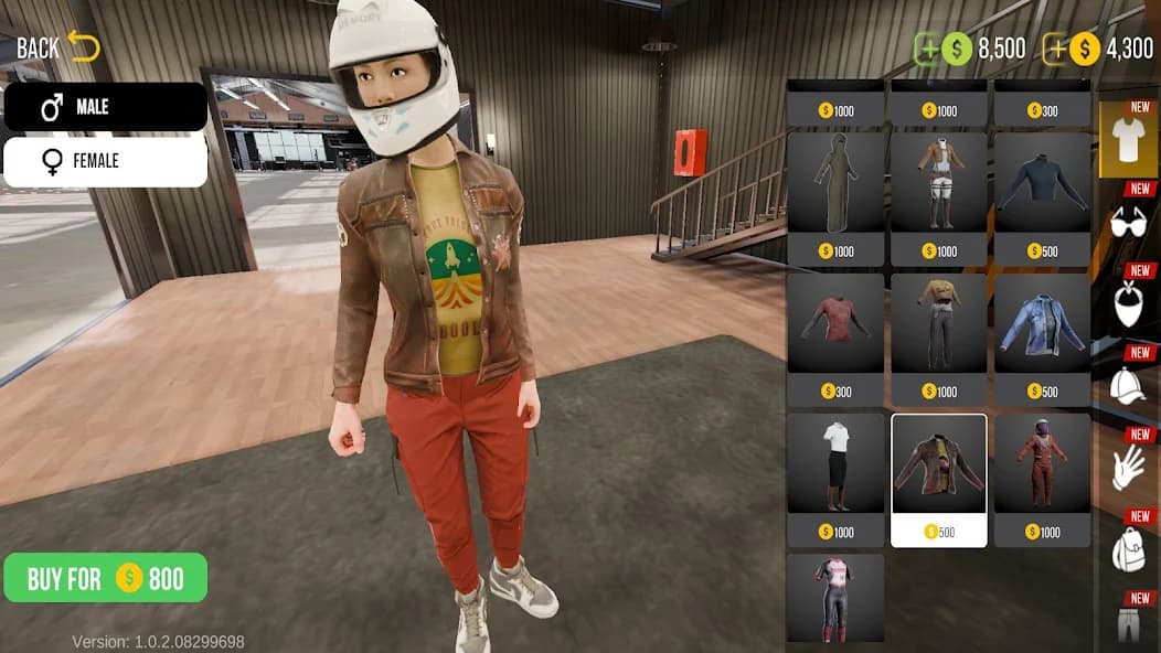 The interface for selecting character appearance in Car Parking Multiplayer 2.
