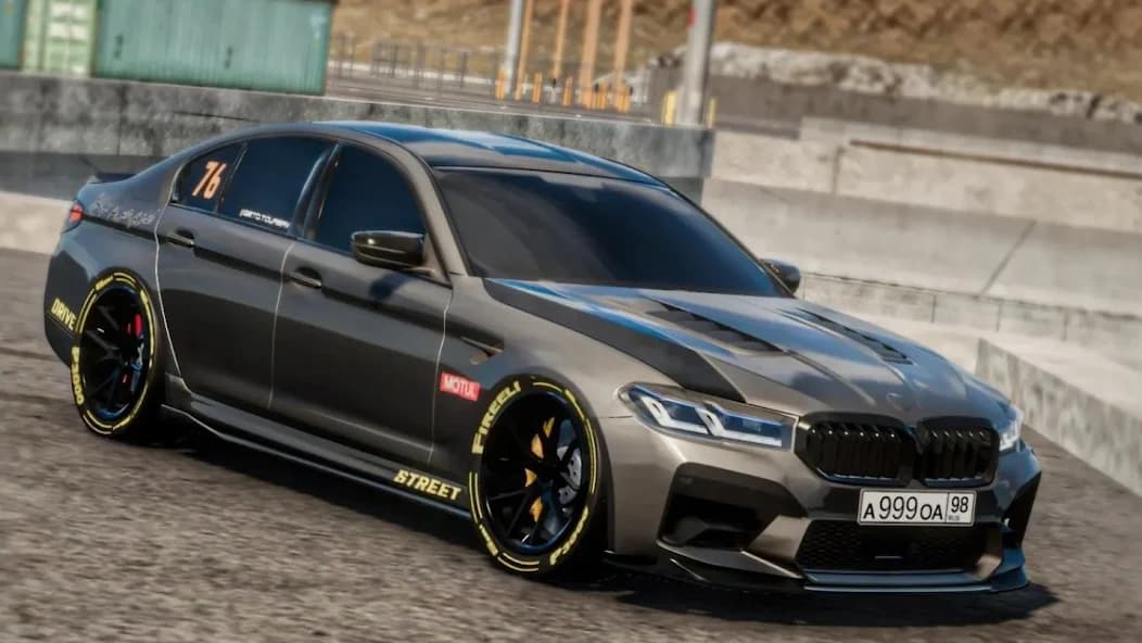 A black luxury sports car in Car Parking Multiplayer 2.