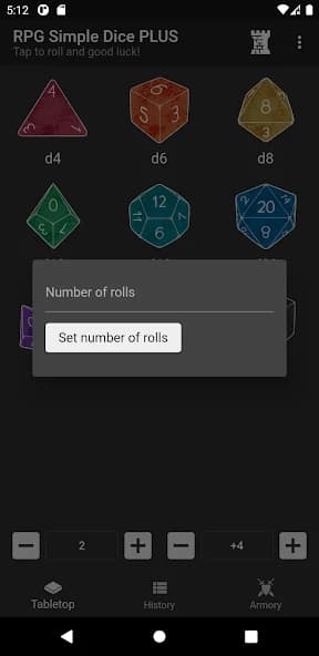 RPG Simple Dice PLUS APK screenshot 3