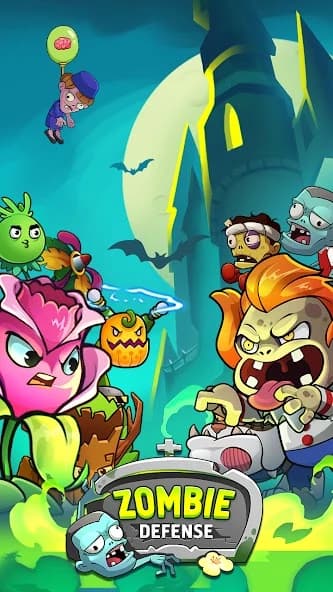 Zombie Defense - Plants War - Merge idle games screenshot 1