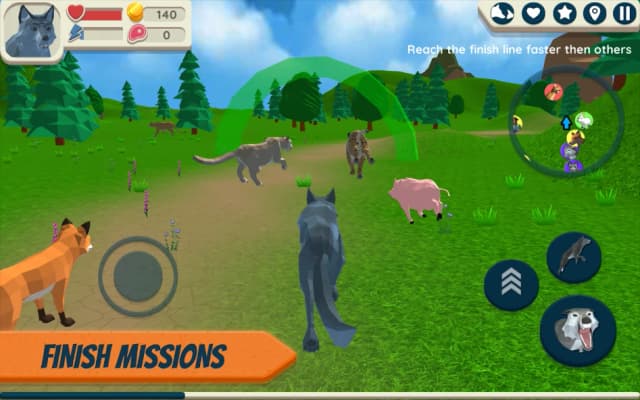 Wolf Simulator: Wild Animals 3D screenshot 2