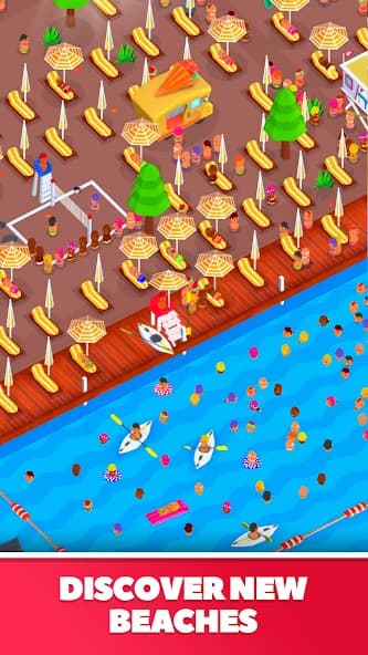 Idle Beach Tycoon : Cash Manager Simulator screenshot 5