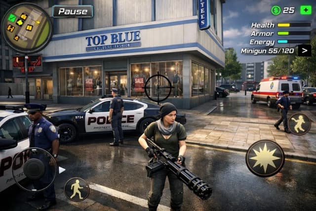 Super Miami Girl : City Dog Crime screenshot 1