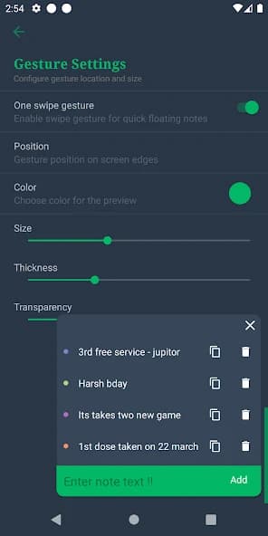 One Swipe Notes – Floating Notes – Gesture Notes APK screenshot 5