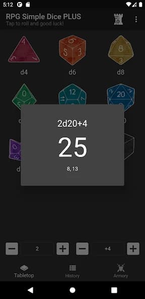 RPG Simple Dice PLUS APK screenshot 2