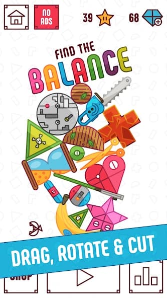 Find The Balance - Physical Funny Objects Puzzle screenshot 1
