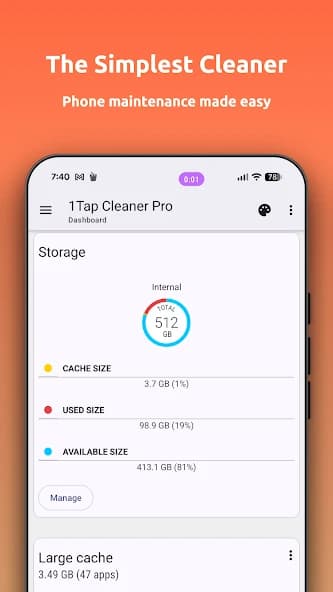 1Tap Cleaner Pro APK screenshot 2