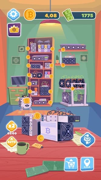 Bitcoin mining simulator screenshot 2