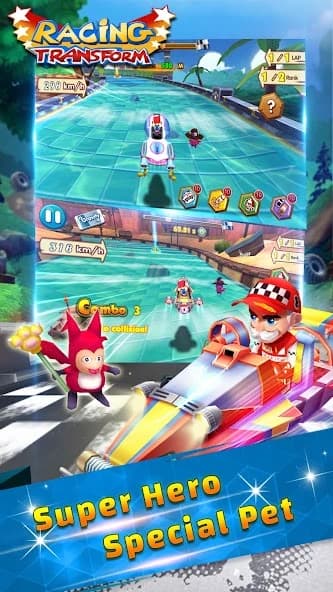 Racing Transform - Skyland Race screenshot 2