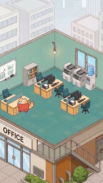 Office Cat: Idle Tycoon Game APK screenshot 3
