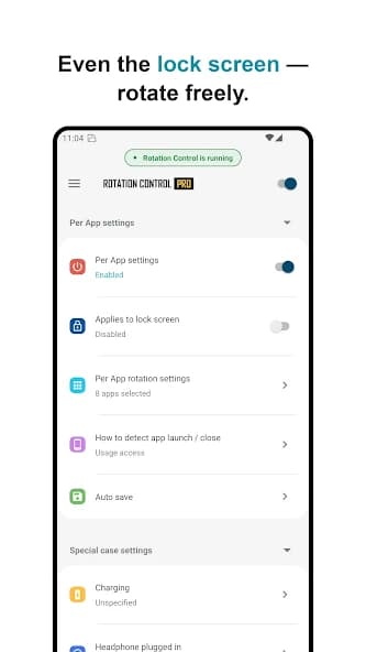 Rotation Control Pro APK screenshot 2