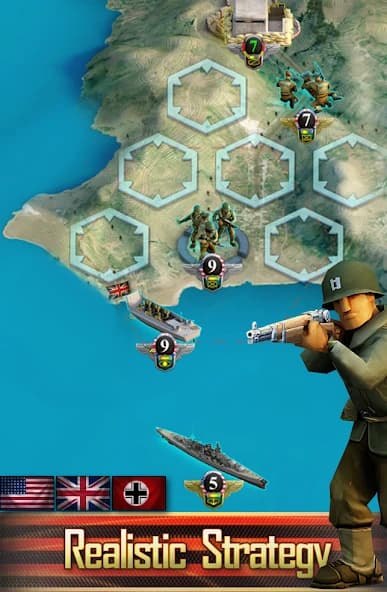 Frontline: Western Front - WW2 Strategy War Game screenshot 1