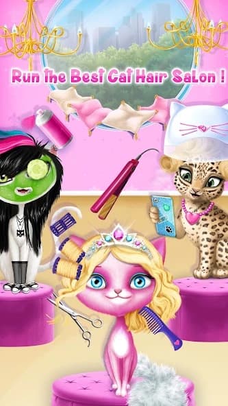 Cat Hair Salon Birthday Party - Virtual Kitty Care screenshot 3