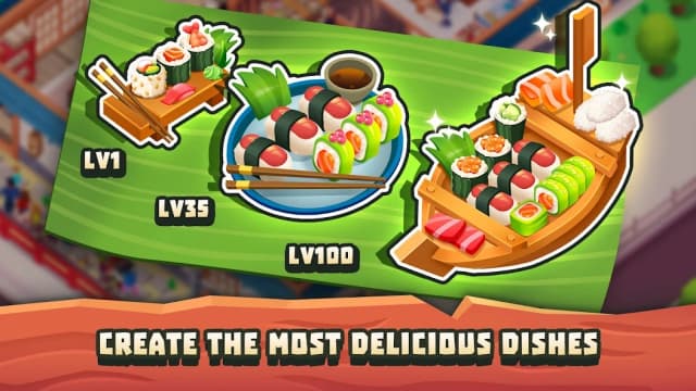 Sushi Empire Tycoon-Idle Game APK screenshot 3