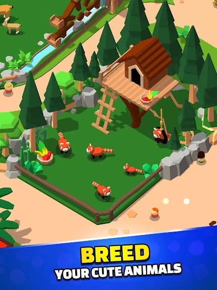 Idle Zoo Tycoon 3D – Animal Park Game APK screenshot 3
