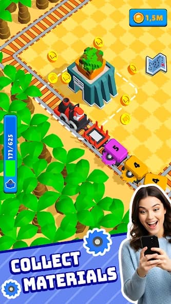 Train Miner: Idle Railway Game APK screenshot 3