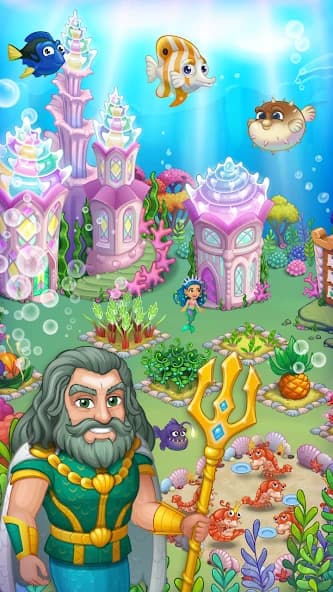 Aquarium Farm -fish town, Mermaid love story shark screenshot 2
