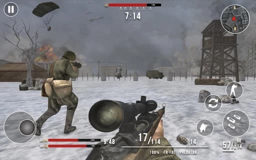 World War 2 Winter Heroes - Free Shooting Games screenshot 1