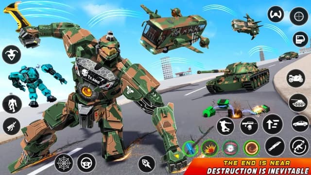 Army Bus Robot Car Game – Transforming robot games screenshot 1