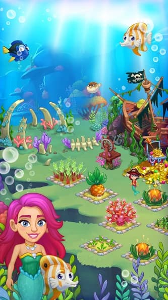 Aquarium Farm -fish town, Mermaid love story shark screenshot 1