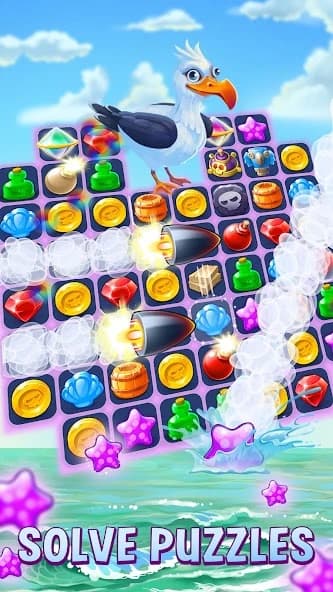 Pirates & Pearls: A Treasure Matching Puzzle screenshot 2