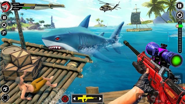 Whale Shark Attack FPS Sniper Shooter screenshot 4