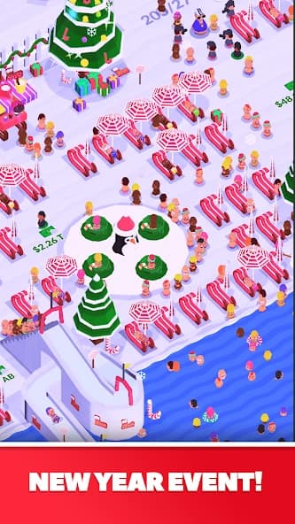 Idle Beach Tycoon : Cash Manager Simulator screenshot 1