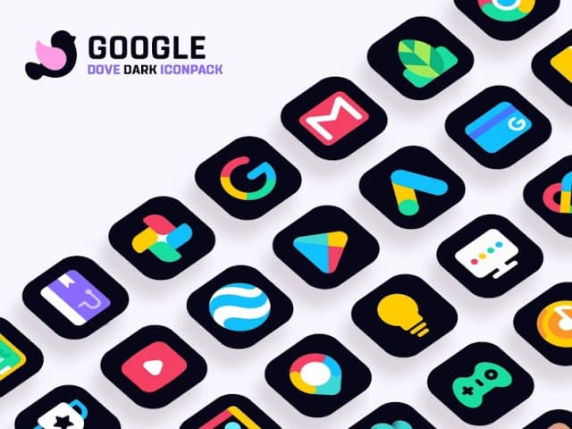 Dove Dark : Icon Pack APK screenshot 3