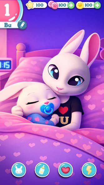 Bu the Baby Bunny - Cute pet care game screenshot 3