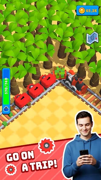 Train Miner: Idle Railway Game APK screenshot 1