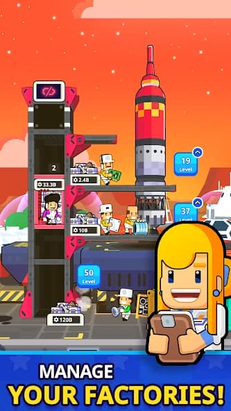 Rocket Star - Idle Space Factory Tycoon Games screenshot 4