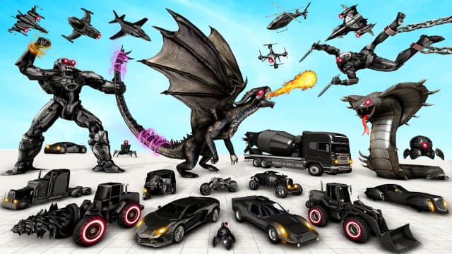 Bee Robot Car Transformation Game: Robot Car Games screenshot 2
