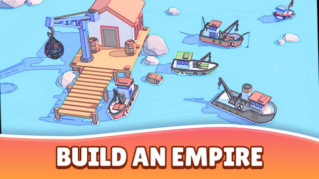 Fish idle: hooked tycoon. Your own fishing boat screenshot 1