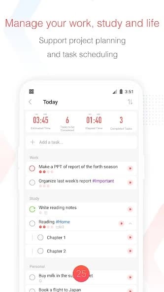 Focus To-Do: Pomodoro Timer & To Do List APK screenshot 3