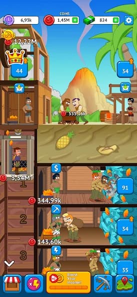 Mining Empire: Gold Clicker APK screenshot 4