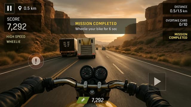 Real Moto Rider: Traffic Race APK screenshot 4