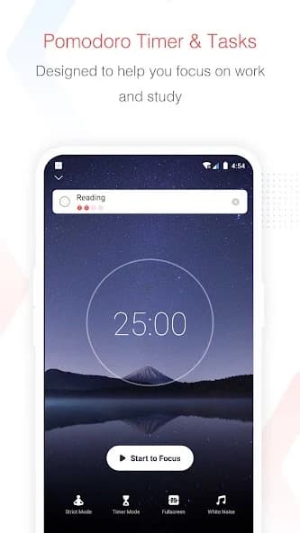 Focus To-Do: Pomodoro Timer & To Do List APK screenshot 1