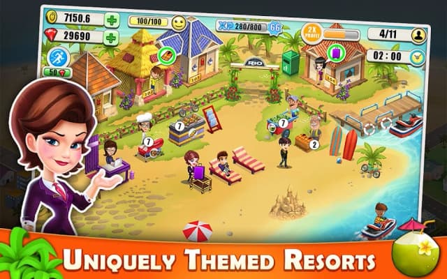 Resort Tycoon - Hotel Simulation Game screenshot 1