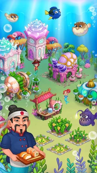 Aquarium Farm -fish town, Mermaid love story shark screenshot 3