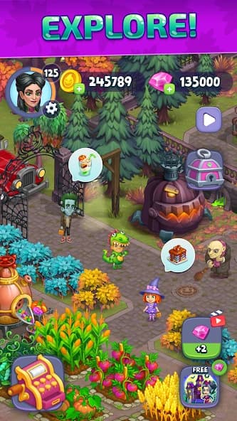 Monster Farm: Happy Halloween Game & Ghost Village screenshot 1