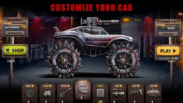 Zombie Hill Racing - Earn To Climb: Apocalypse screenshot 1