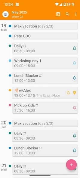 aCalendar+ Calendar & Tasks APK screenshot 1