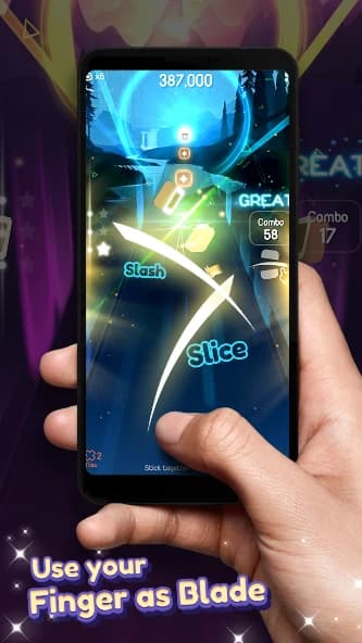 Dancing Blade: Slicing EDM Rhythm Game screenshot 2