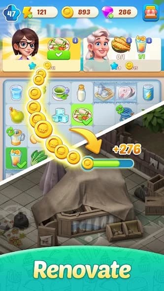 Merge Cooking: Theme Restaurant APK screenshot 4