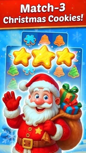 Christmas Cookie - Fun Match 3 (MOD, unlimited coins) 2.1.2 screenshot 1