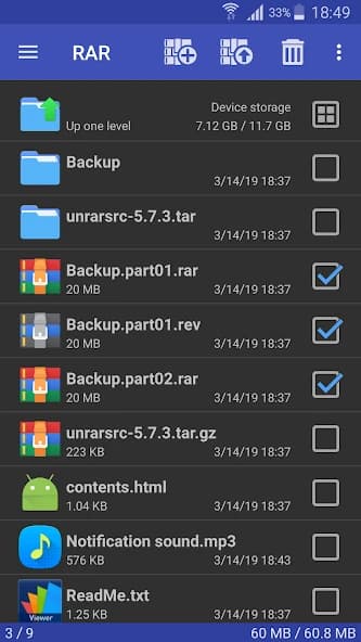 RAR for Android APK screenshot 1