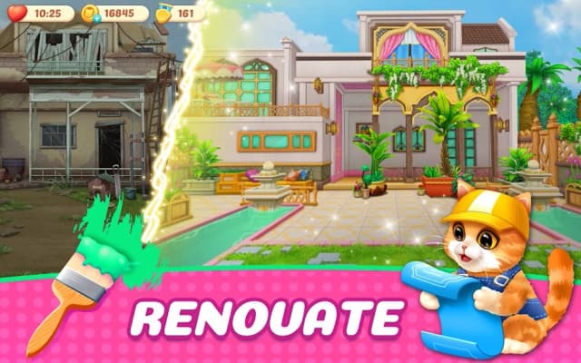 Kitten Match-Mansion & Pet Makeover screenshot 3