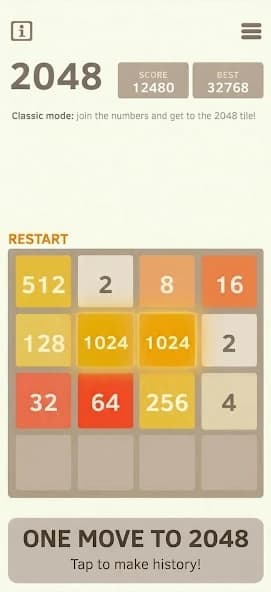 2048 Number Puzzle game (MOD, Max Score) 6.46 screenshot 3