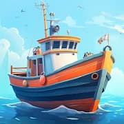 Fish idle: hooked tycoon. Your own fishing boat icon