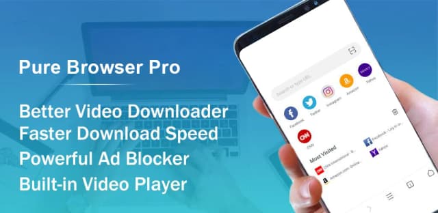 Pure Browser Pro-Ad Blocker,Video Download,Player APK screenshot 1
